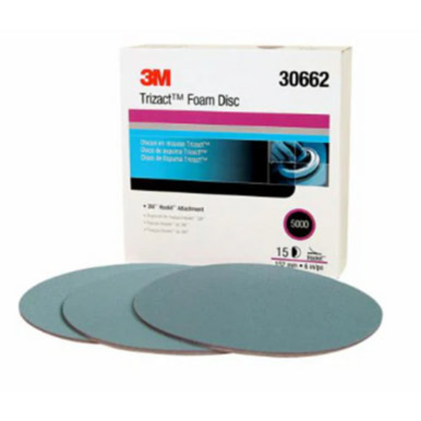 Trizact™ Hookit™ Foam Disc 5000 Grit 6" 15 Discs/Carton