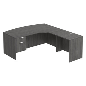 CLALD2009 Right Radius L-Shape Typical 71" X 78" Desk- Coastal Grey