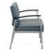 CHK32602 VITALITY MEDICAL CHAIR w/SHARED HALF ARM- Slate Blue, Silver Frame