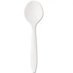 SOUP SPOON MEDIUM WEIGHT, WHITE BOARDWALK 1000/CS   BWKSOUPSPOON