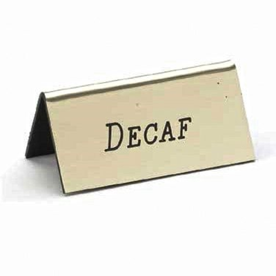 Cal-Mil 228-2-011 3"W x 1-1/2"H Beverage Tent Sign (Decaf)