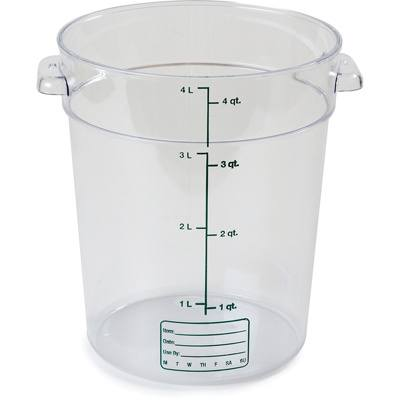 Carlisle StorPlus 4 qt Clear Round Container