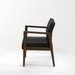 1800 WELLINGTON WOOD GUEST CHAIR - Black and Walnut