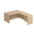 Classic L-Shape Desk 77" x 60" with Box/File Pedestal - Aspen