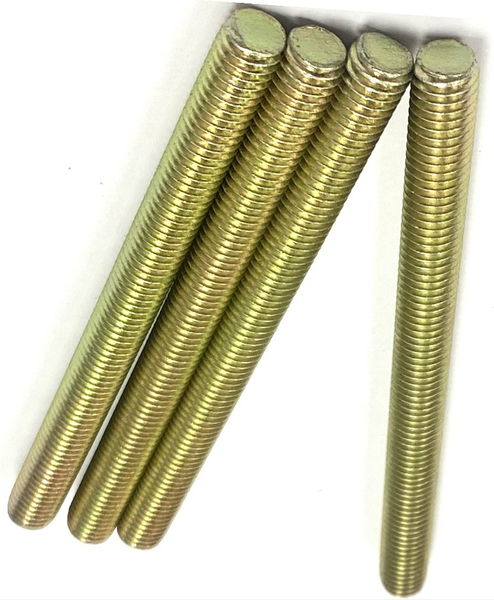 1/4" - 20 X 72" FULLY THREADED STRAIGHT ROD SAE J429 GR 8 ZINC TRIVALENT YELLOW