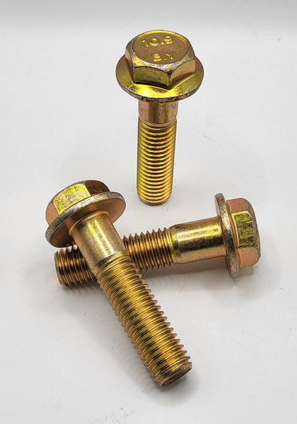 M12 - 1.75 X 50MM EN 1665 HEAVY HEX FLANGE SCREW 10.9 ZINC YELLOW
