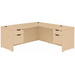 CLALD1047- Classic L-Shape Desk 71" W x 36" D with 47" Return and 2 Box/File Pedestals- Maple