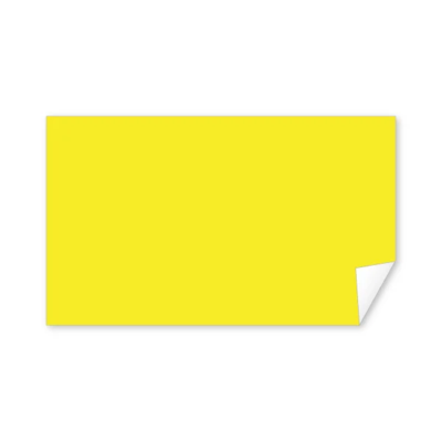 Plain Label - 3" x 5" Rectangle - Fluorescent Yellow