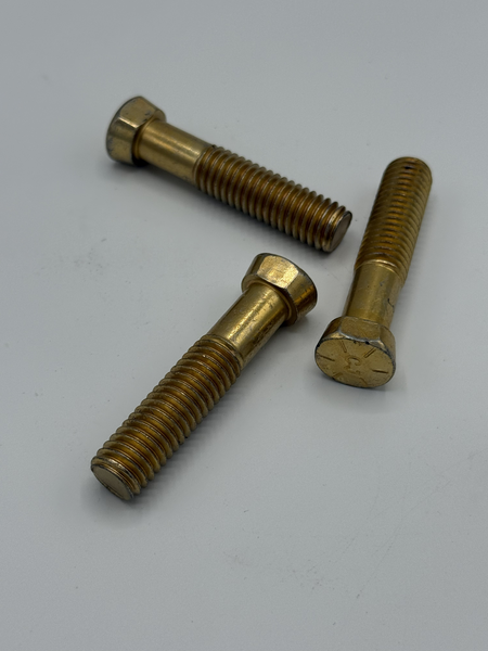 7/16" - 14 X 2.244" CLIPPED HEAD PLOW BOLT SAE J429 GR 8 ZINC YELLOW PER PRINT
