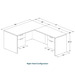 CLALD1035- Classic L-Shape Desk 60" W x 30" D with 47" Return and 2 Box/File Pedestals- Maple
