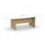 8' Classic Boat Shape Conference Table with Panel Base - White Top, Aspen Base