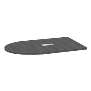 PL137T HALF RACE TRACK SHAPE 60x47 TOP- COASTAL GRAY