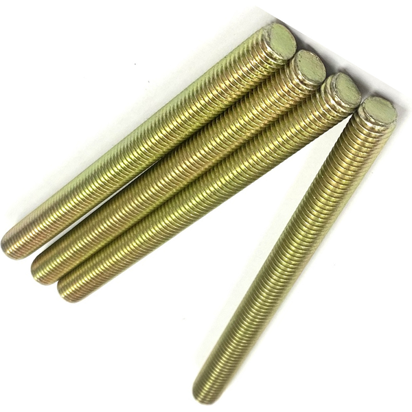 5/16" - 18 X 2" FULLY THREADED STRAIGHT ROD SAE J429 GR 8 ZINC TRIVALENT YELLOW