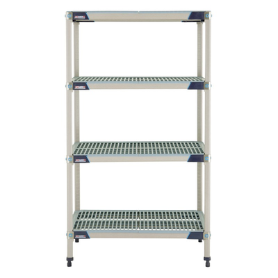Metro X536GX3 Metromax I Starter Shelving Unit 36"W X 24"D X 63"H Open Grid Polymer Shelves Polymer