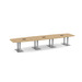 PALBS4192N - 16 ft. Classic Boat Shape Conference Table with Brushed Palmer Base