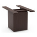 PLCUBED20 20" CUBE BASE WITH DOOR- ESPRESSO