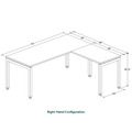 Elements L-Shape Desk 66" x 72" x 30"D - Espresso with Silver Legs
