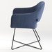 CHK68081BLU0701 - SARON GUEST CHAIR - Blue with sled X-base
