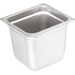 Carlisle 607166 Light Gauge Stainless Steel 1/6 Size, 6" Deep Fo