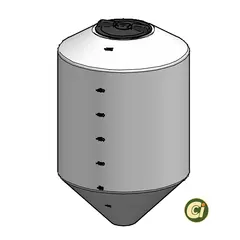 300 Gallon Cone Bottom Tank - 42" D x 67" H