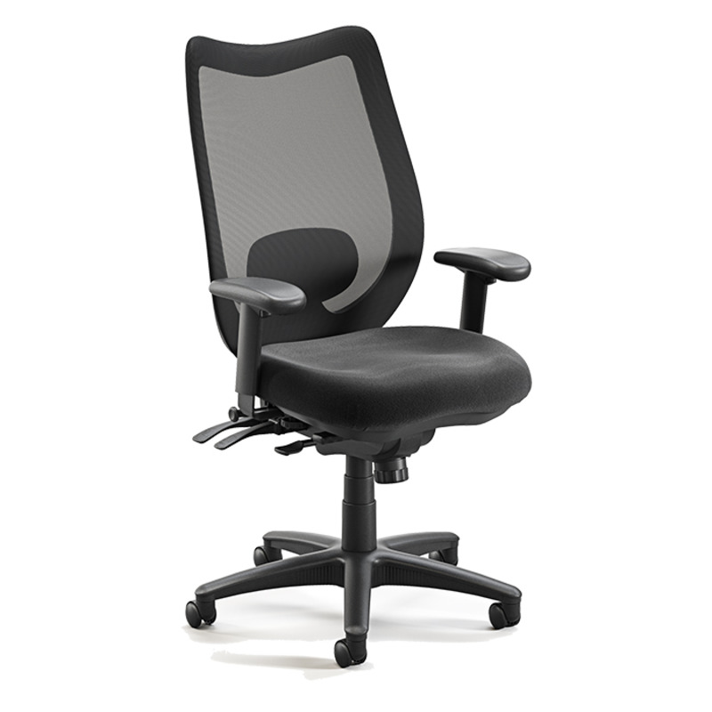 8214 TULIP TASK CHAIR with SEAT - Black