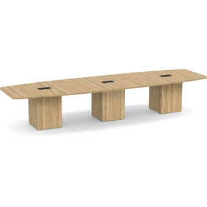 CUBBS4168N - 14 ft. Classic Boat Shape Conference Table with Cube Base