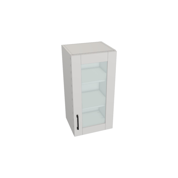 Hampton Pure White Box  Glass Door Wall Cabinet Kit - 15”x 30” X 13”