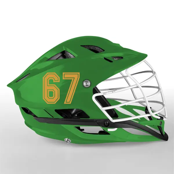 1 Color Custom Font Die Cut Number Decals - Lacrosse