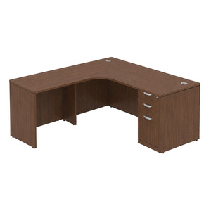 CLALD1014L Radius L-Shape Typical 71" X 72" Desk- Modern Walnut