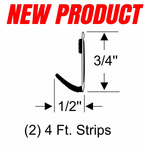 Inner Beltline Weatherstrips - 44 Inch Pair