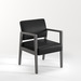1800 WELLINGTON WOOD GUEST CHAIR - Black and Gray