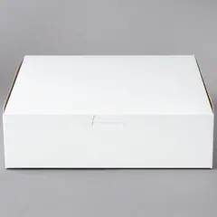 9 X 9 X 2-1/2" WHITE 1 PIECE BAKERY PIE BOX, 250/CS