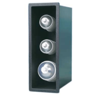 Vollrath FMDL-3V Vertical Three-Pocket Flush Mounted Dome Lid Dispenser