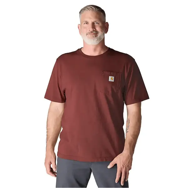 CARHARTT K87 - Workwear Short Sleeve T-Shirt - Dark Spice Red