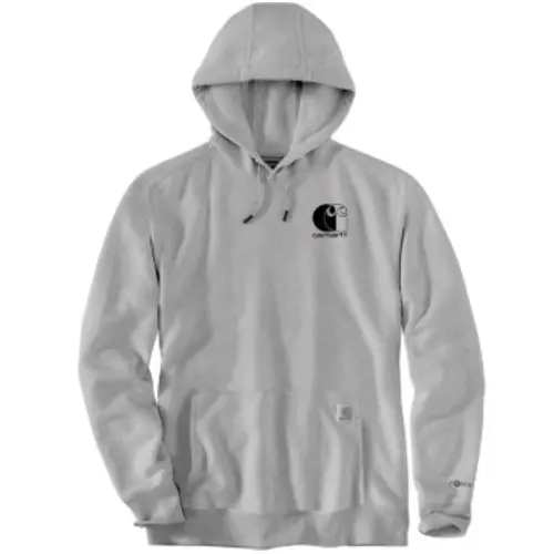 CARHARTT 107064 - Men's Carhartt Force Relaxed Fit Lightweight Logo Graphic Hoodie - Asphalt Heather