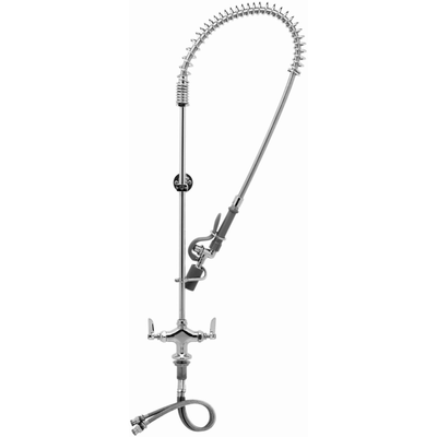 T&S Brass B-2349-C Pre-Rinse Unit Low Flow Spray Valve & Flex Corner Hoses for 5/8" O.D