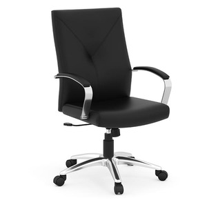 14010CHRBLK0508 - WREN EXECUTIVE CHAIR- Chrome & Black