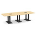PALBS4237NBLACK - 10 ft. Classic Boat Shape Conference Table with Black Palmer Base