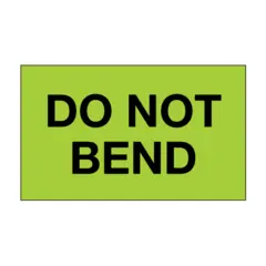 3 X 5" DO NOT BEND GREEN LABELS 500/RL   DL2343
