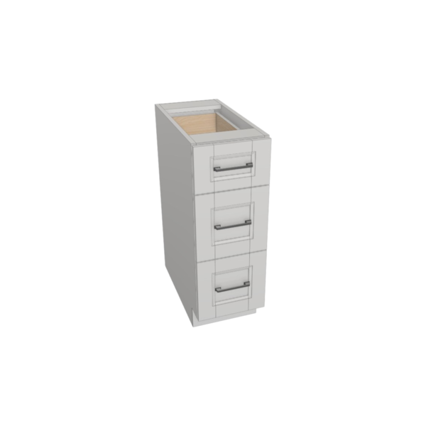 Vail Pure White Box  Vanity  Drawer Base Kit - 12"X 34 1/2”H X 21”D