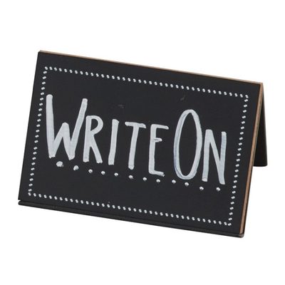 Cal-Mil 3047 3" x 2" write-on area Chalkboard Tent Label