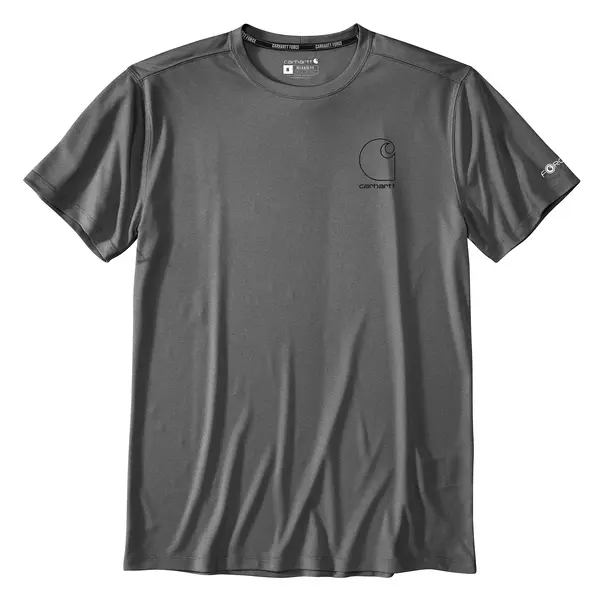 Carhartt 106163 - Force Sun Defender™ Lightweight Short Sleeve Hooded Graphic T-Shirt - Steel Heather