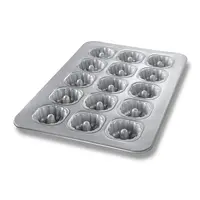 Chicago Metallic 43055 17-7/8" X 25-7/8" Overall Mini Fluted Tube Cake Pan