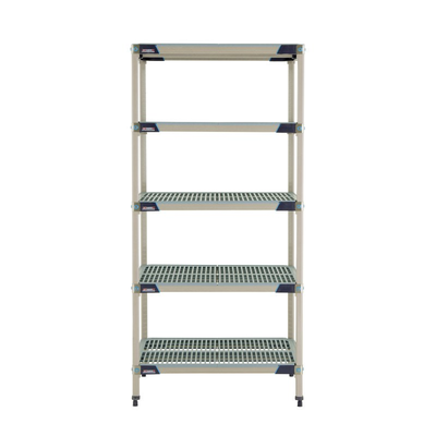 Metro 5X537GX3 Metromax I Starter Shelving Unit 36"W X 24"D X 74"H Open Grid Polymer Shelves