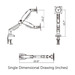 33SGLUAUCCGBLK  SINGLE ARM GAS SPRING MONITOR ARM 