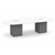 10' Classic Racetrack Conference Table with Cube Base - White Top, Coastal Gray Base