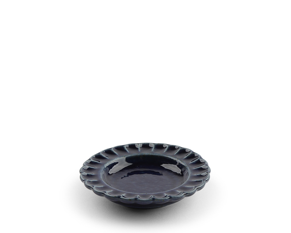Sauce Dish Crimp Navy 3.5"