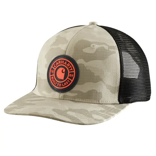 CARHARTT 107342 - Men's Ripstop Mesh-Back Camo Cap - Fossil Tan Camo