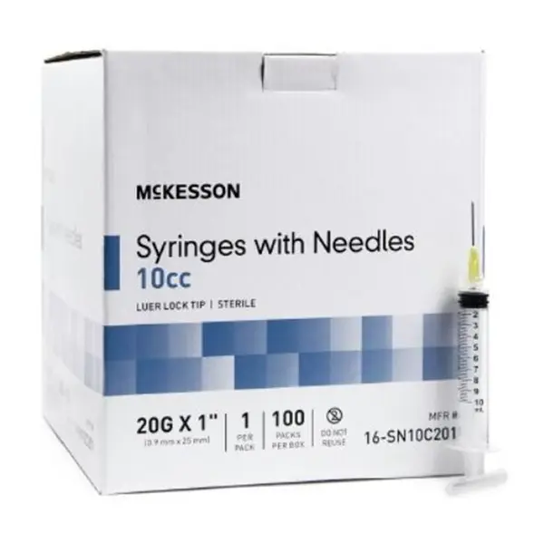 Syringe Needle  LL 10cc 20g x 1"