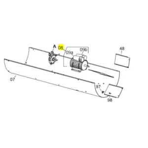 Veloci Heater Replacement Motor 750 W - 120V - 60Hz